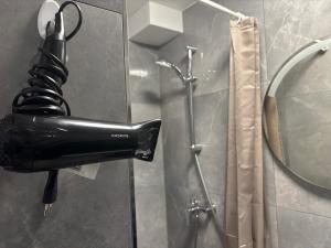 a blow dryer in a shower in a bathroom at Bellavista Home in Trimbach +12 photos