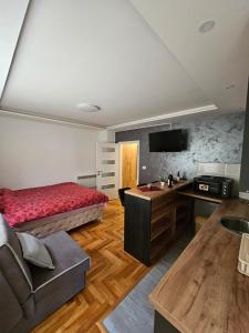 Η κουζίνα ή μικρή κουζίνα στο Pale LUKIJAN apartman