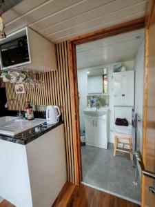 Kuchyň nebo kuchyňský kout v ubytování Hilltop Cabin + 2 fotografie