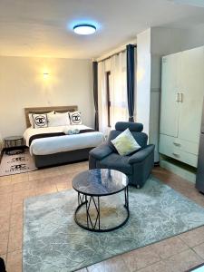 Ένα ή περισσότερα κρεβάτια σε δωμάτιο στο Emeli luxury suite