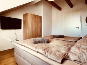 Ένα ή περισσότερα κρεβάτια σε δωμάτιο στο Apartments am Exerzierplatz Pirmasens