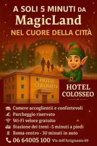 a flyer for a christmas concert with a elf at Hotel Colosseo Colleferro in Colleferro