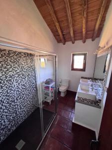 ロンダにあるLa Guzmana de Rondaのバスルーム(ガラス張りのシャワー、トイレ付) +68枚の写真