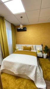 Ένα ή περισσότερα κρεβάτια σε δωμάτιο στο Studio neuf au cœur de centre ville