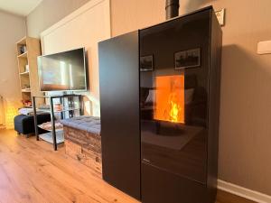 Kuchyň nebo kuchyňský kout v ubytování Ferienwohnung Glückauf - KEINE Monteurzimmer