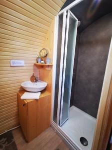 Koupelna v ubytování Igluhut