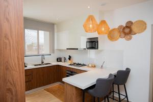 Η κουζίνα ή μικρή κουζίνα στο Luxury Apartment with a View