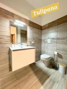 a bathroom with a sink and a toilet at B&B Fior di Feruci  +15 photos