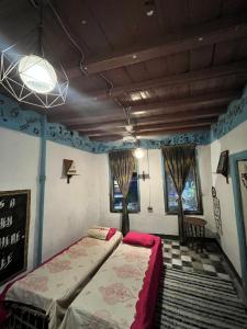 a bedroom with two beds in a room at Peacock guest house in Aswan +12 photos