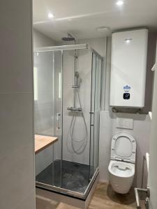 Koupelna v ubytování Le Chapelier