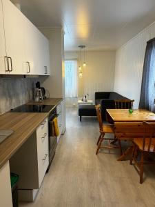 Η κουζίνα ή μικρή κουζίνα στο Senja Sjøtun House