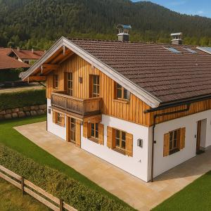 Nespecifikovaný výhled na hory nebo výhled na hory při pohledu z prázdninového domu