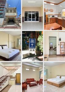 a collage of photos of a house at On Onn's Guesthouse in Ban Komo Sip Paet
