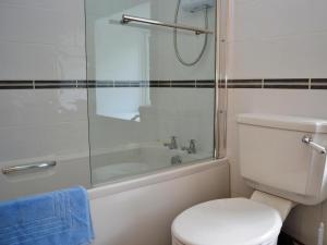 ein Badezimmer mit einem WC, einer Dusche und einer Badewanne in der Unterkunft Shepherds Cottage in Corney + 5 Fotos