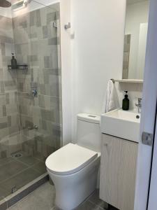 Koupelna v ubytování Charming Apartment in Curridabat