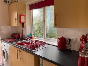 Saint CleerにあるHeligan - B6522のシンクと洗濯機付きのキッチン