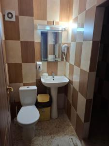 Koupelna v ubytování Paradiso Resort, a 4 stars resort, in the heart of the Danube Delta