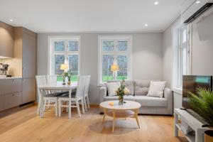 Et opholdsområde på Jordeplegarden Apartments