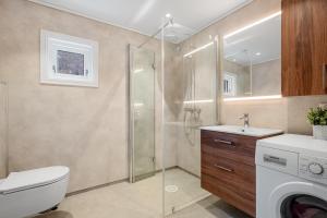 Et badeværelse på Jordeplegarden Apartments