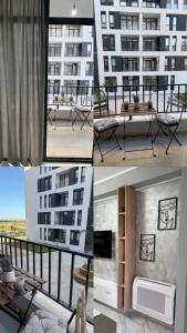 a group of four pictures of a apartment building at Luxury Apartment Orikum in Orikum
