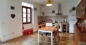 Kuchyň nebo kuchyňský kout v ubytování NaturAma