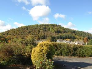 a large hill with trees on top of it at Fell Croft in Pooley Bridge