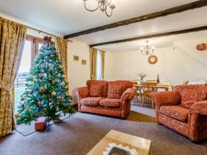 Runcton HolmeにあるArchway Barn - E3864のリビングルーム(クリスマスツリー付)