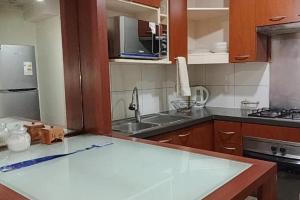 a kitchen with a sink and a counter top at Si Aparts in Santiago +3 photos