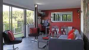 Χώρος καθιστικού στο Gite SEINE EN VUE standing, panorama et climatisation +20 φωτογραφίες