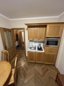 Kuchyň nebo kuchyňský kout v ubytování Apartmány Pod Javorem