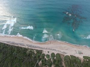 Luftaufnahme eines Strandes und des Meeres in der Unterkunft Casa vacanza - Ambra's Homes in Trinità dʼAgultu