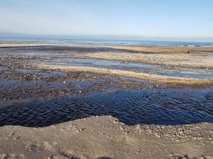 a beach with a large body of water at 6 person holiday home in Fjerritslev in Fjerritslev