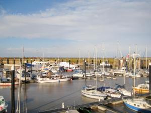 a bunch of boats docked in a harbor at Pipers Stable in Nether Stowey