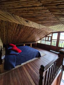 Ένα ή περισσότερα κρεβάτια σε δωμάτιο στο Cabaña Vie Donaire