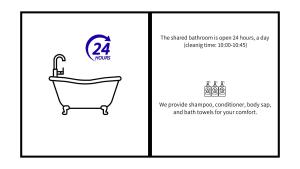 富士河口湖町にあるALBERGO del ottoの浴槽の白黒写真