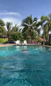 Πισίνα στο ή κοντά στο RoominVilla2bed1bathsharepoolwithtentoaonangbeachbyscooter