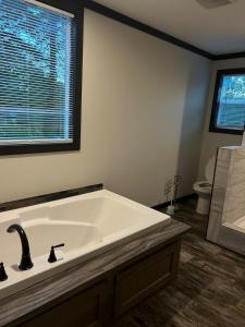 Koupelna v ubytování Panther Creek retreat