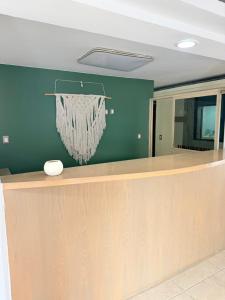 ベラクルスにあるCasa Arekaの部屋の壁に描かれたバスケットボールのゴールの壁画