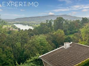 a view of a river from the roof of a house at tour des étoiles love room in Trévoux