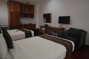 TV a/nebo společenská místnost v ubytování VillaTel Salse