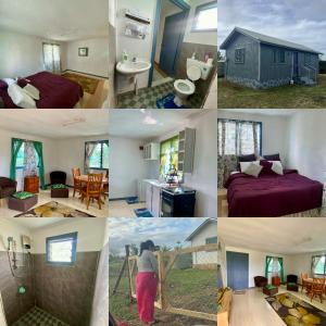 eine Collage mit verschiedenen Bildern eines Hauses in der Unterkunft Loanialeva cottage in Nuku‘alofa