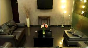 Χώρος καθιστικού στο Hotel Ria