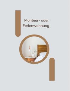 a picture of a room with a mirror and a bed at Ferienwohnung Neuwied in Neuwied