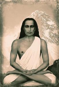 Un cuadro de una mujer sentada en meditación en Panchavati Hills Homestay, en Dwārāhāt