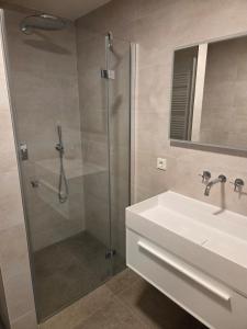 Koupelna v ubytování 3rd Floor High-End 1BR in Lux-Belair with Parking + 9 fotografií