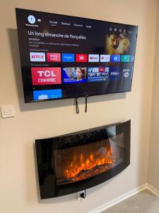 TV a/nebo společenská místnost v ubytování Maison MUGUET 4 SPA-PARKING-COLMAR + 33 fotografií