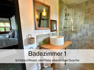 Koupelna v ubytování N2Quartier