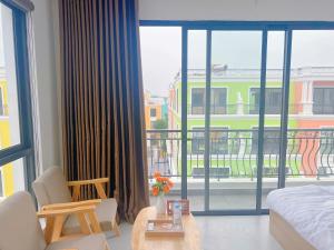 Balkón nebo terasa v ubytování HAHA'S Home + 12 fotografií