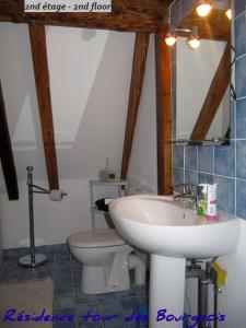 a bathroom with a sink and a toilet at Plein Sud vue sur les Vosges et le vignoble in Ammerschwihr +38 photos