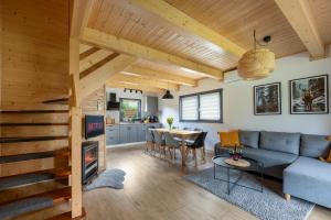 Χώρος καθιστικού στο Dream Home Prywatny Domek z Ogrodem 600m2 WiFi 600MB EV PlayStation Kominek